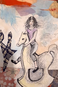 Vecchi giochi in filastrocche - Ciuciubabka - Cavallo a dondolo - Disegno di Fiorenza Bucciarelli